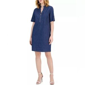 Anne Klein Blue Denim Dress